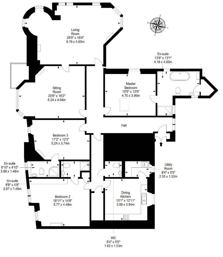 Luxury 3-Bedroom Apartment With Stunning Views At Ramsay Garden 爱丁堡 外观 照片